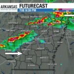 Arkansas Faces Large Hail, Strong Winds and Tornadoes Tuesday Afternoon and Evening With Storms Tracking From Fort Smith Through Russellville to Jonesboro by 9:30 PM