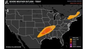 Arkansas, Oklahoma, Tennessee and Kentucky Face Level 2 Severe Weather Risk Tuesday With All Hazards Possible