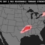 Arkansas, Tennessee and Kentucky Face EF2 Tornado Capability Tuesday With Weaker Tornadoes Possible Across Surrounding States