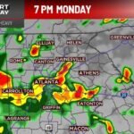 Atlanta and North Georgia Face First Alert Weather Day as Wave of Severe Storms, Several Inches of Rain, and Flash Flooding Move Through Between 5 and 9 PM Monday