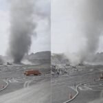 Coal Dust Tornado Spotted Swirling Over New Mexico Coal Mine Wednesday Captured on Video as Dark Funnel Churns Near Heavy Equipment