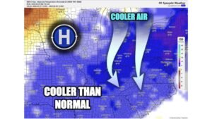 Cooler Than Normal Temperatures to Close Out May and Start June Across Minnesota, Wisconsin, Ohio, the Carolinas, and the Eastern United States as Northerly Flow Takes Over