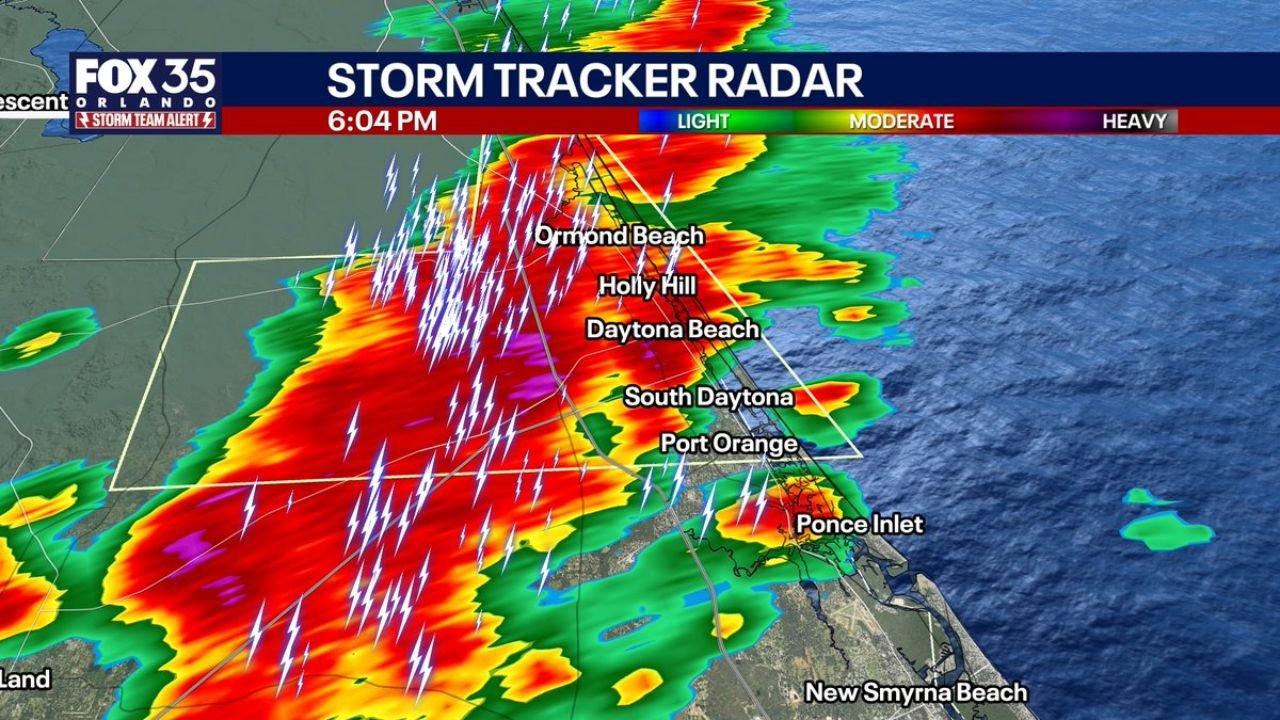 Daytona Beach, Florida Slammed by Blinding Rain, 50 MPH Gusts and Lightning as Rainy Season Opens With a Punch at 6 PM