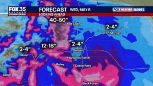 Denver and Colorado Face Biggest Snowstorm of the Season Tuesday Night Into Wednesday With 2 to 4 Inches on Roads and 40 to 50 Inches in the Mountains
