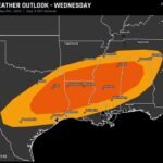 East Texas, Mississippi and Alabama Face Level 2 Severe Storm Risk Wednesday With Damaging Wind Gusts, Large Hail and Tornadoes Possible as Cold Front Moves Through Afternoon Into Overnight