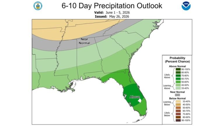 Florida Enters June With Above Normal Precipitation Outlook as Nearly Three Quarters of the State Sits Under Extreme to Exceptional Drought