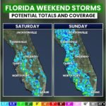 Florida Faces Weekend Afternoon and Evening Storms With 2 to 3 Inches Possible Near Tampa, Orlando and North Port as Sunday Brings Greater Coverage Across the Western Peninsula May 16-17
