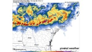 Georgia and South Carolina Face Heavy Rain and Late Night Storms Wednesday Into Thursday With Macon, Augusta and Newnan Topping 3 Inches