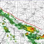 Illinois, Kentucky and Tennessee Split by Invisible Weather Line Friday Night as Storms Push South While Great Lakes High Pressure Holds the North Dry