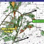 Illinois Storms Push Eastward Bringing Flood Warning, Gusty Winds, and Hail to Indiana This Saturday Morning