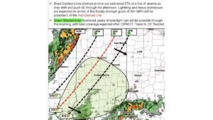 Indiana, Illinois, and Ohio Face Incoming Line of Storms With 40 MPH Gusts and Heavy Downpours as Timing Nowcast Tracks Afternoon Arrival on Memorial Day Weekend
