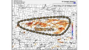 Indiana, Ohio, Kentucky, and West Virginia Face Wednesday Flood Concerns as 1 to 2 Inches of Rain Targets Already Saturated Soils Through 9 PM
