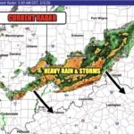 Indiana, Ohio and Kentucky Face Heavy Rain and Lightning Tuesday Morning With Widespread Heavy Rain Returning This Afternoon and Evening Along the Low Level Jet Corridor