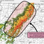 Indiana and Illinois Face 60 mph Wind Gusts, 1 Inch Plus Hail and Tornadoes Monday May 18 at 4 PM Including Indianapolis, Fort Wayne, Kokomo and Muncie During School Dismissal and Rush Hour