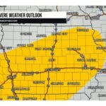 Iowa Faces Slight Risk Severe Weather Sunday May 17 With 15 Percent Chance of Storms From Sioux City and Fort Dodge Through Des Moines, Cedar Rapids and Davenport