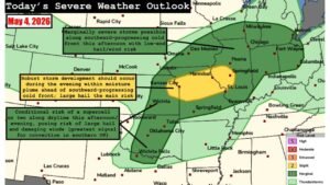 Kansas, Illinois, Missouri and Southern Oklahoma Face Large Hail and Damaging Winds Monday With Slight Risk Evening Storms and Conditional Supercell Threat Along the Dryline