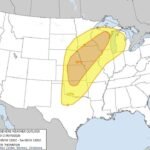 Kansas, Iowa, Illinois and Wisconsin Face a 30% Outbreak Risk With EF2 to EF3 Tornadoes, Very Large Hail and Damaging Winds Possible From Oklahoma to Wisconsin Monday May 18