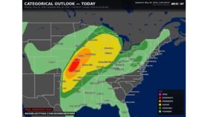 Kansas, Nebraska, Iowa, Texas and Oklahoma Face Tornado Outbreak Monday May 18 With Several EF2 Plus Tornadoes Possible Including Wichita, Omaha, Kansas City and Oklahoma City