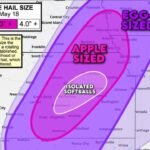 Kansas and Nebraska Face Isolated Softball Size Hail Monday May 18 Including Wichita, Hutchinson, McPherson, Manhattan and Salina With Apple Size Hail Reaching Lincoln and Topeka