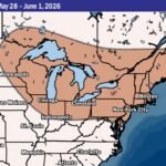 Minnesota, Illinois, Indiana, Ohio, New York, and New England Get a Rare Dry Break From May 28 Through June 1 After One of the Wettest Springs on Record Across the Midwest and Northeast