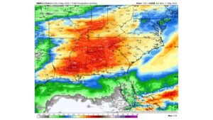 Mississippi, Alabama, Tennessee and Georgia Face Up to 4 Inches of Rainfall This Week as Multiple Storm Rounds Target the Deep South Through Monday May 11