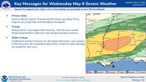 Mississippi, Alabama and Louisiana Face EF2 Tornadoes, Very Large Hail and Damaging Winds Wednesday Afternoon Into Early Evening With Storms Already Underway