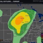 Nebraska, Iowa and South Dakota Face a Severe Weather Outbreak With Strong Tornadoes and Very Large Hail Near Omaha, Sioux Falls and Des Moines Sunday May 17