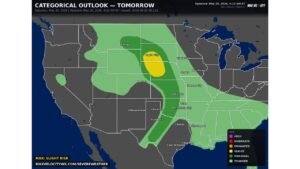 Nebraska and South Dakota Carry Highest Tornado Risk Saturday as Severe Weather Threat Spans Texas to Montana on May 30