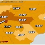North Carolina, South Carolina, Virginia and Kentucky Need Up to 19.98 Inches of Rain in One Month to End Drought Conditions as of May 10 2026
