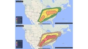 Ohio, Oklahoma, and Texas Could Face CIG 2 Severe Weather Tuesday as Two Separate Enhanced Risk Zones Target Millions Across the Central and Eastern United States