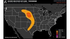 Rapid City, Ainsworth and Alliance Named Most Likely Spots in the USA for Large Hail and Damaging Winds as Level 2 Storms Build Saturday Afternoon