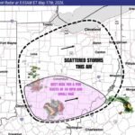 Scattered Storms Roll Across Ohio This Sunday Morning Bringing 40 MPH Gusts and Small Hail to the Southwest