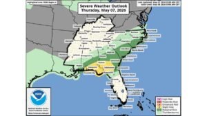 Southeast Alabama, South Georgia, and the Florida Panhandle Are in the Crosshairs for Tornadoes and Damaging Winds Today