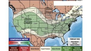 Strong El Nino Points to Drier Summer Across Minnesota, Wisconsin, North Dakota, New England, and the Carolinas While Central United States Faces Above Normal Precipitation for June July and August