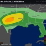 Texas Faces Enhanced Risk Severe Weather on Mother’s Day Sunday May 10 With Very Large Hail Over 2 Inches, Winds Over 74 MPH, and Tornadoes Targeting Dallas, Houston, and Shreveport