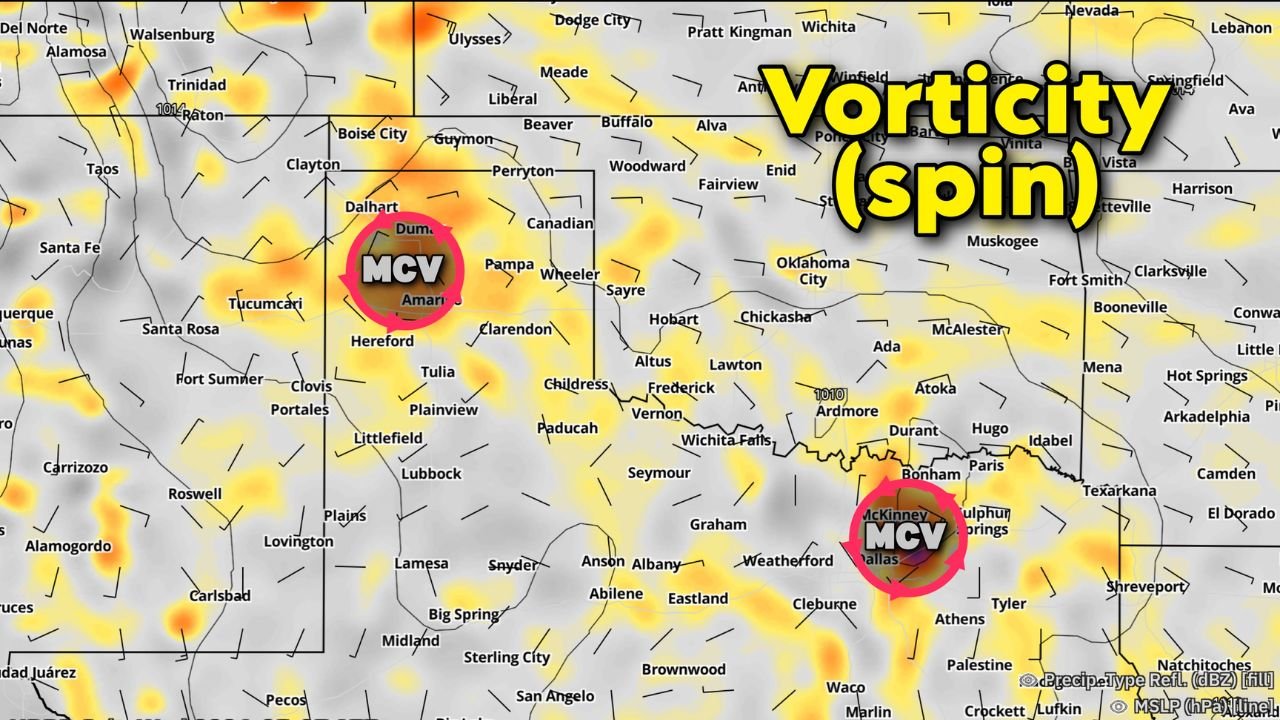 Texas Faces Sneaky Low-End Tornado Risk as Two Mesoscale Convective Vortices Spin Up Across the State