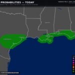 Texas, Louisiana, Mississippi, Alabama and Florida Gulf Coast Face Spin-Up Tornado Risk Today as Thunderstorm Line Moves Through