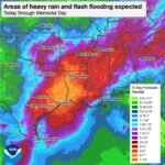 Texas, Oklahoma, Arkansas, and Louisiana Face Flash Flooding and 5 to 7 Inches of Rain Through Memorial Day With Flood Watches Issued for Houston, San Antonio, Dallas, Shreveport, and Oklahoma City