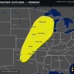 Texas, Oklahoma, Kansas, Iowa, Wisconsin and Minnesota Face a Large Severe Weather Outbreak With Multiple Tornadoes, Very Large Hail and Damaging Winds Likely From Wichita to Minneapolis Monday May 18