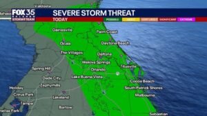 This Mother’s Day Evening, Palm Coast, Daytona Beach, Orlando, Titusville, and Cocoa Beach Face Large Hail, Damaging Winds, and a Funnel Cloud Threat as Severe Storms Push Ashore After 5:30 PM