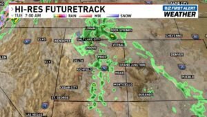 Utah Faces Showers Along the Wasatch Front Tuesday Morning and Mountain Thunderstorms Tuesday Afternoon as Weak Storm System Tracks Across the State