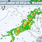 Washington D.C. and Virginia Face Two Waves of Showers and Storms With Damaging Wind Gusts and Heavy Downpours Possible Near the Beltway Wednesday May 13 This Evening