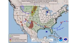 North Dakota, South Dakota and Nebraska Face Severe Thunderstorms and Flash Flooding Tuesday as Northern Plains Pattern Turns Active June 2